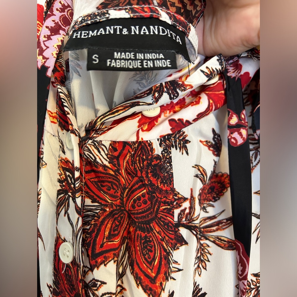 NWOT Hemant & Nandita Anthropologie Emilie Ruffled Maxi Dress - Picture 4 of 7